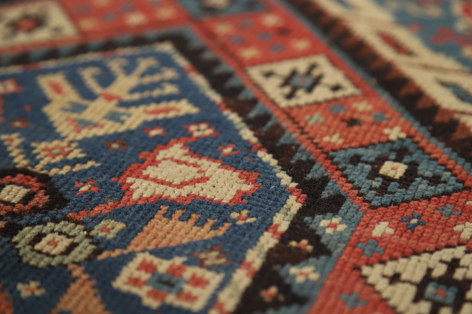 Pre-1900 Antique Kazak Oriental Rug 4x8 - 11