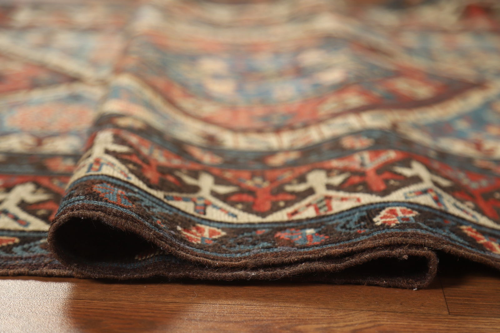 Pre-1900 Antique Kazak Oriental Rug 4x8 - 13