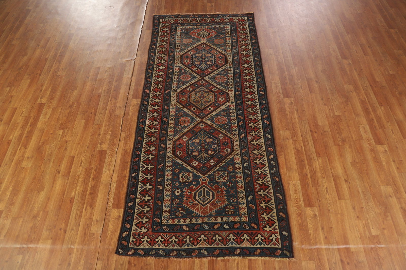 Pre-1900 Antique Kazak Oriental Rug 4x8 - 15