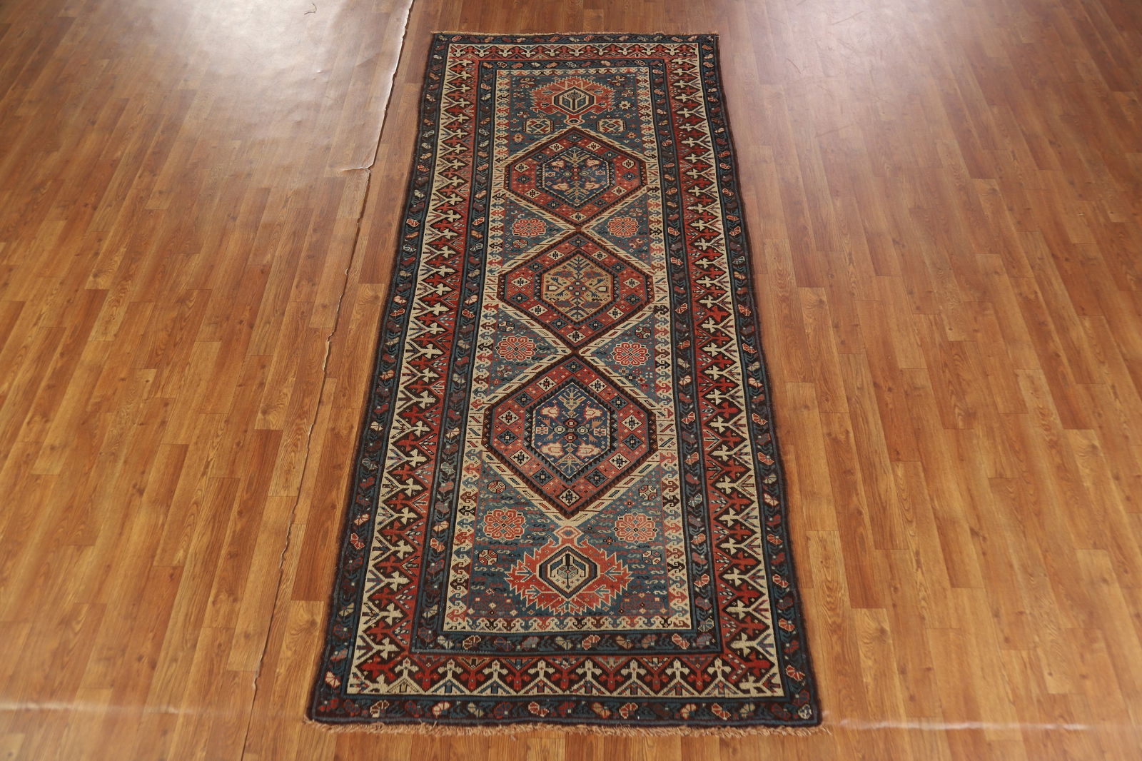Pre-1900 Antique Kazak Oriental Rug 4x8 - 3
