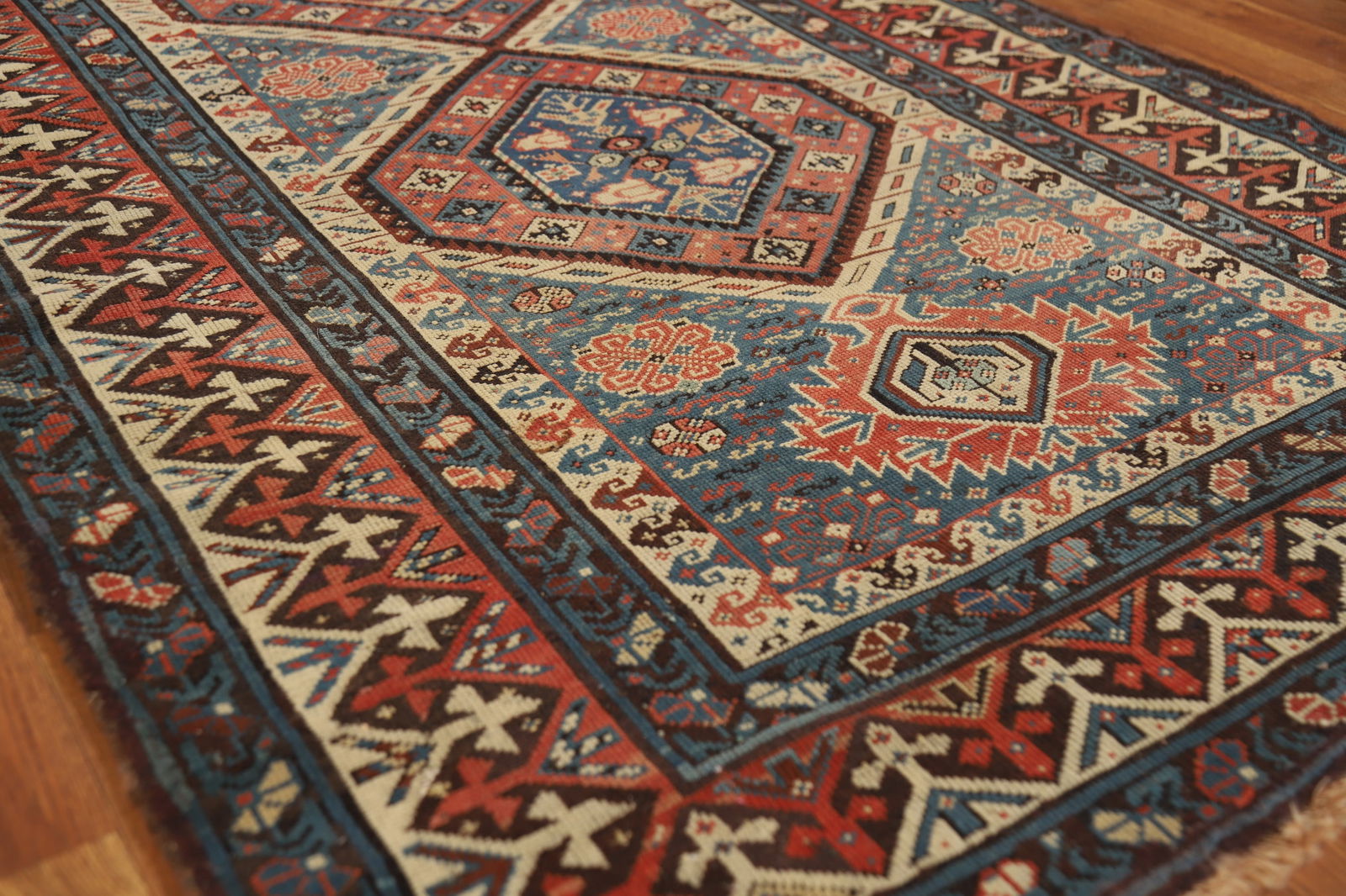 Pre-1900 Antique Kazak Oriental Rug 4x8 - 6