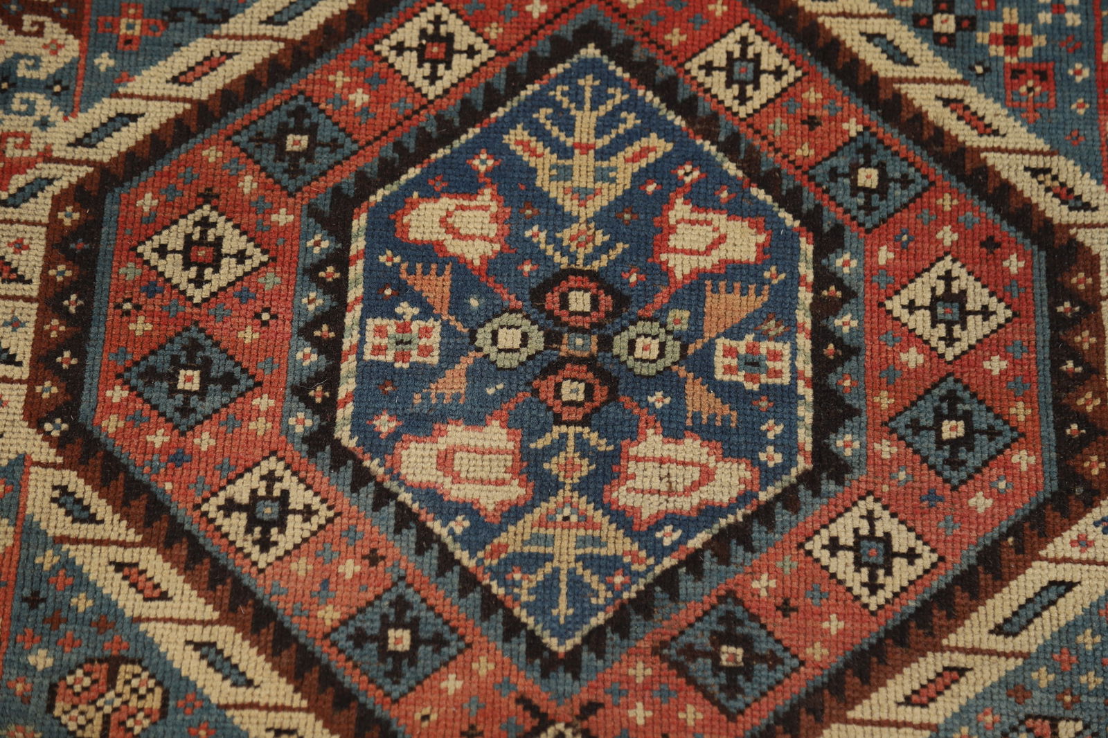 Pre-1900 Antique Kazak Oriental Rug 4x8 - 9
