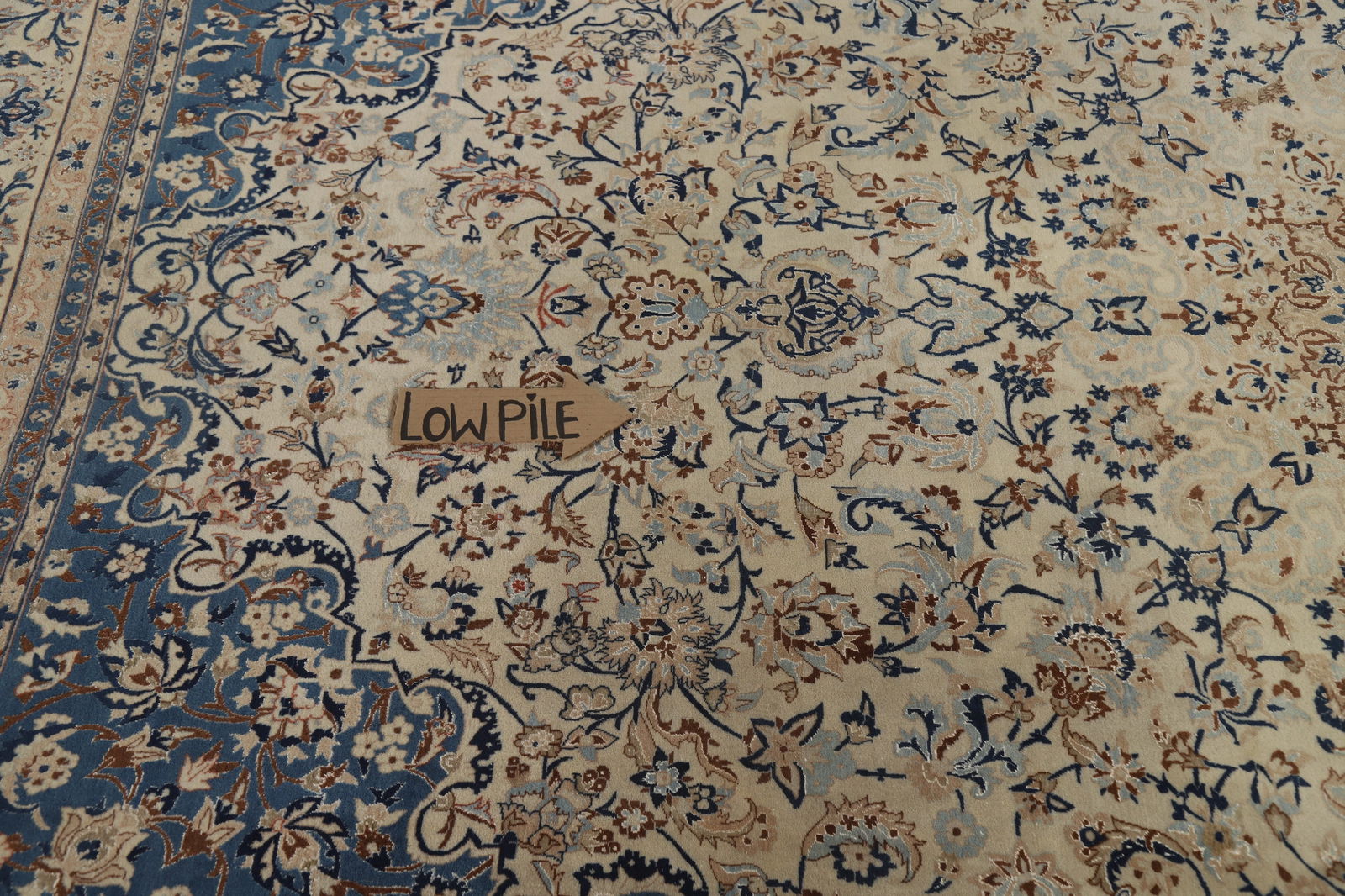 Antique Nain Toodeshk Persian Area Rug 7x11 - 14