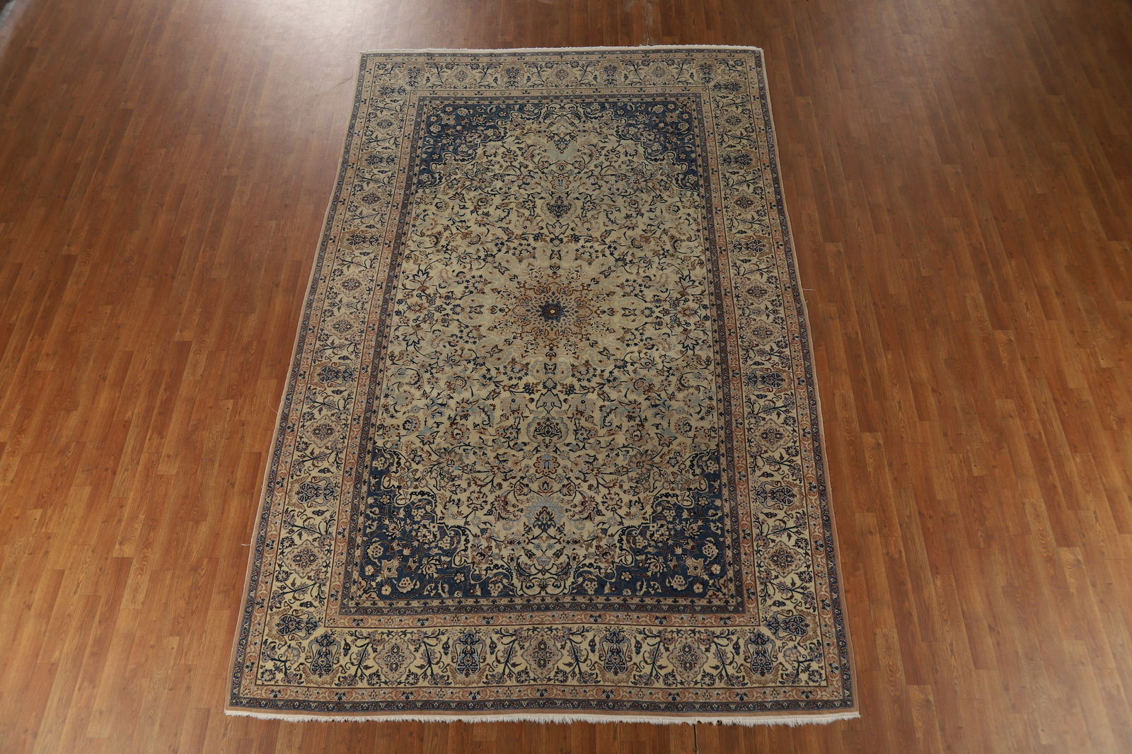 Antique Nain Toodeshk Persian Area Rug 7x11 - 17