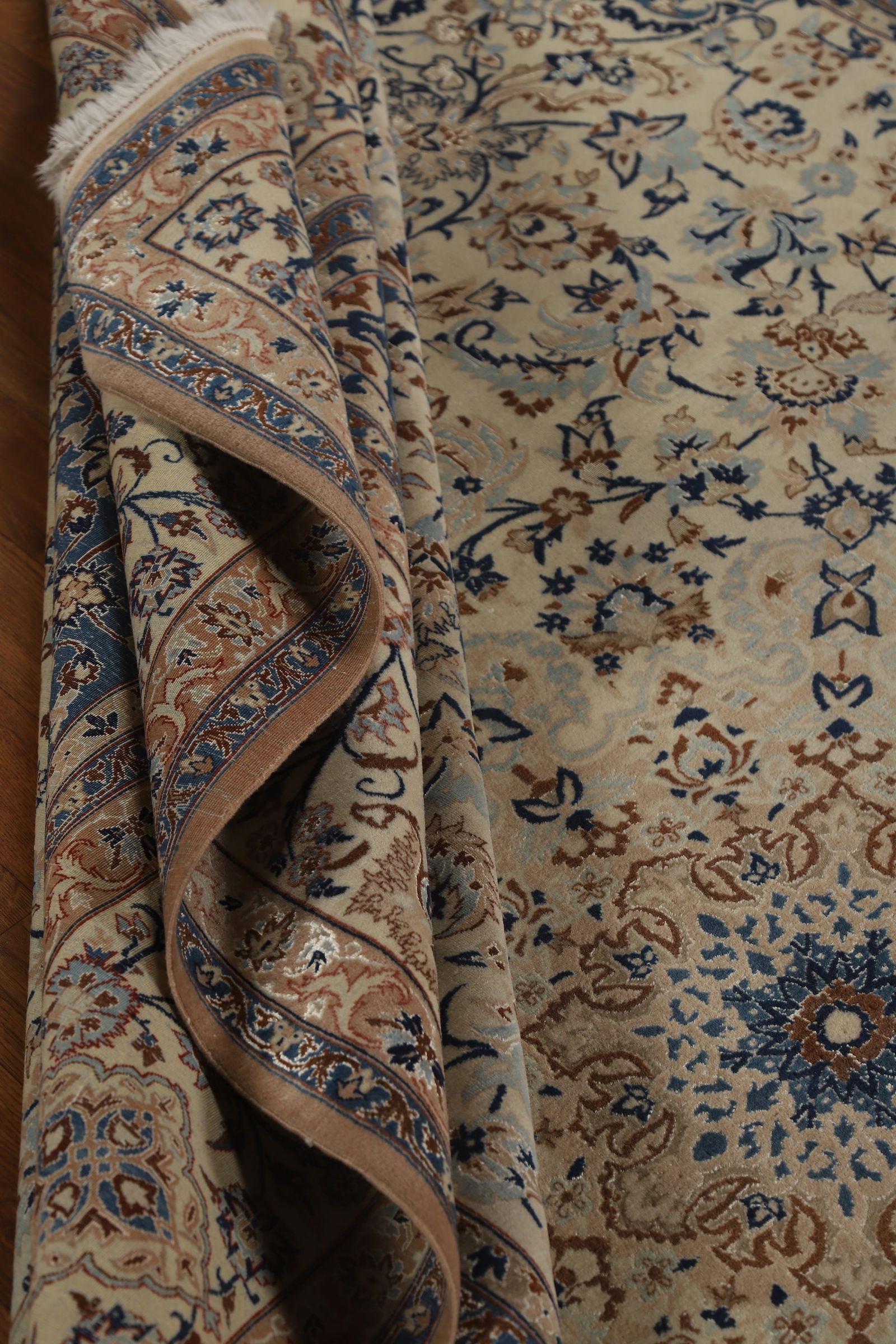 Antique Nain Toodeshk Persian Area Rug 7x11 - 19