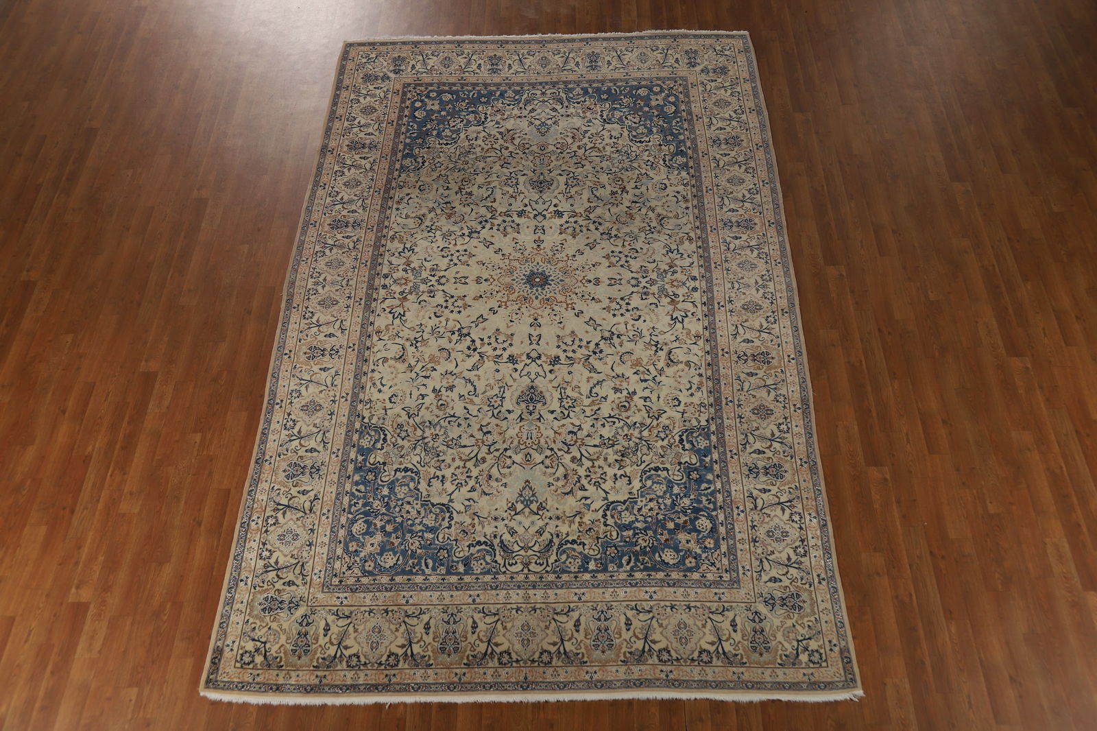 Antique Nain Toodeshk Persian Area Rug 7x11 - 3