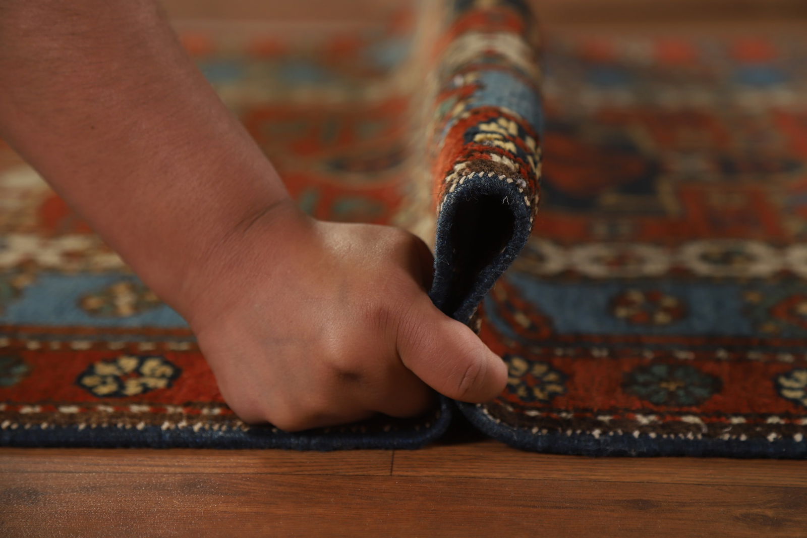 Vegetable Dye Antique Heriz Serapi Persian Runner Rug 3x13 - 18