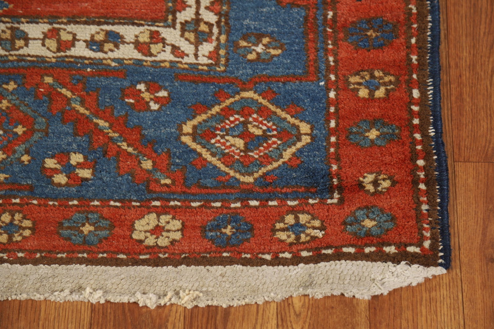 Vegetable Dye Antique Heriz Serapi Persian Runner Rug 3x13 - 5