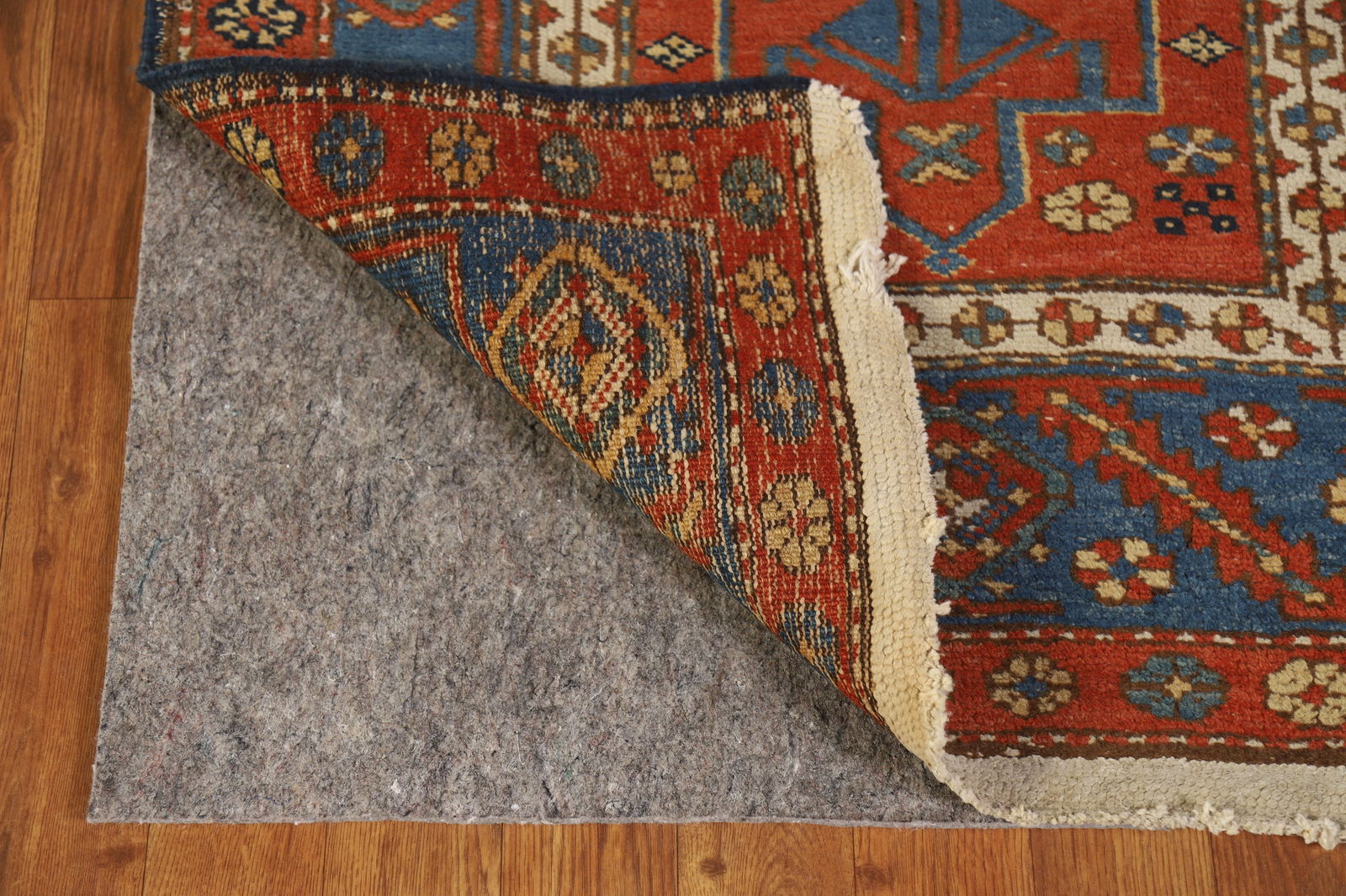 Vegetable Dye Antique Heriz Serapi Persian Runner Rug 3x13 - 8