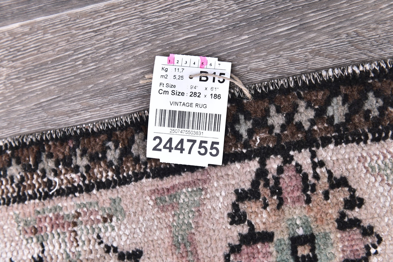 6'1'' x 9'3'' Handmade Vintage Wool Rug - 244755 - 14
