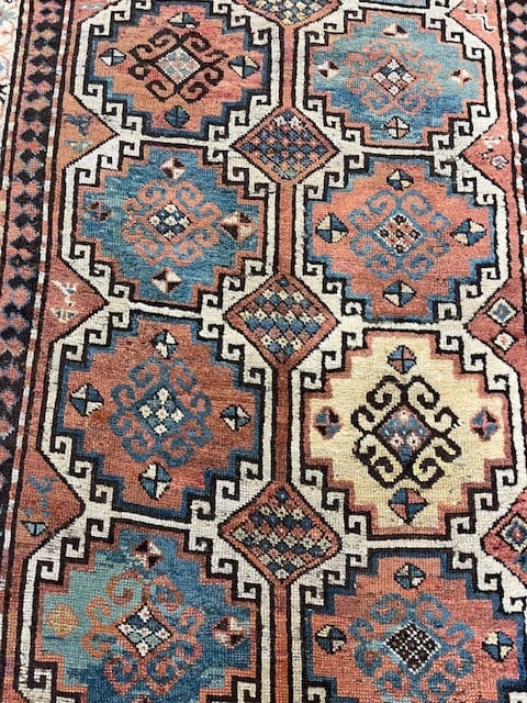 Antique Moghan Kazak Caucasian Rug-4924 - 4