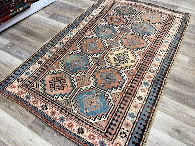 Antique Moghan Kazak Caucasian Rug-4924 - 6