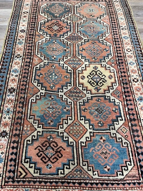 Antique Moghan Kazak Caucasian Rug-4924 - 7