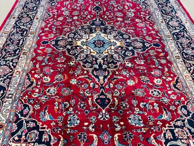 Vintage Persian Mashad- Kashmar rug-5093 - 3