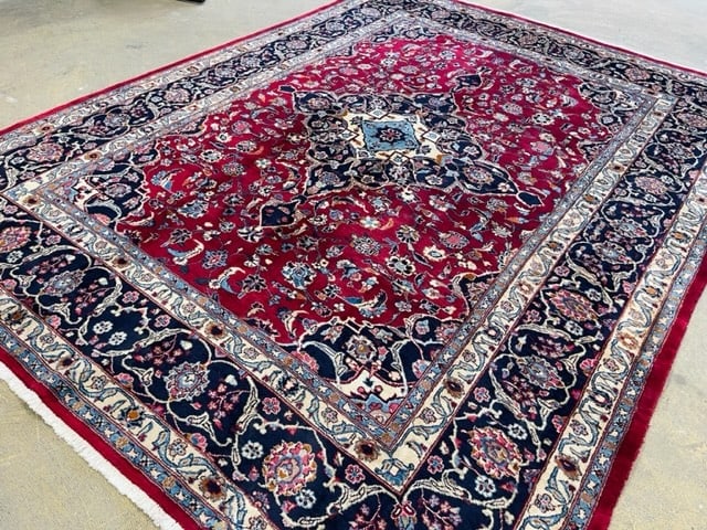 Vintage Persian Mashad- Kashmar rug-5093 - 6
