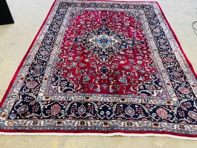Vintage Persian Mashad- Kashmar rug-5093 - 8