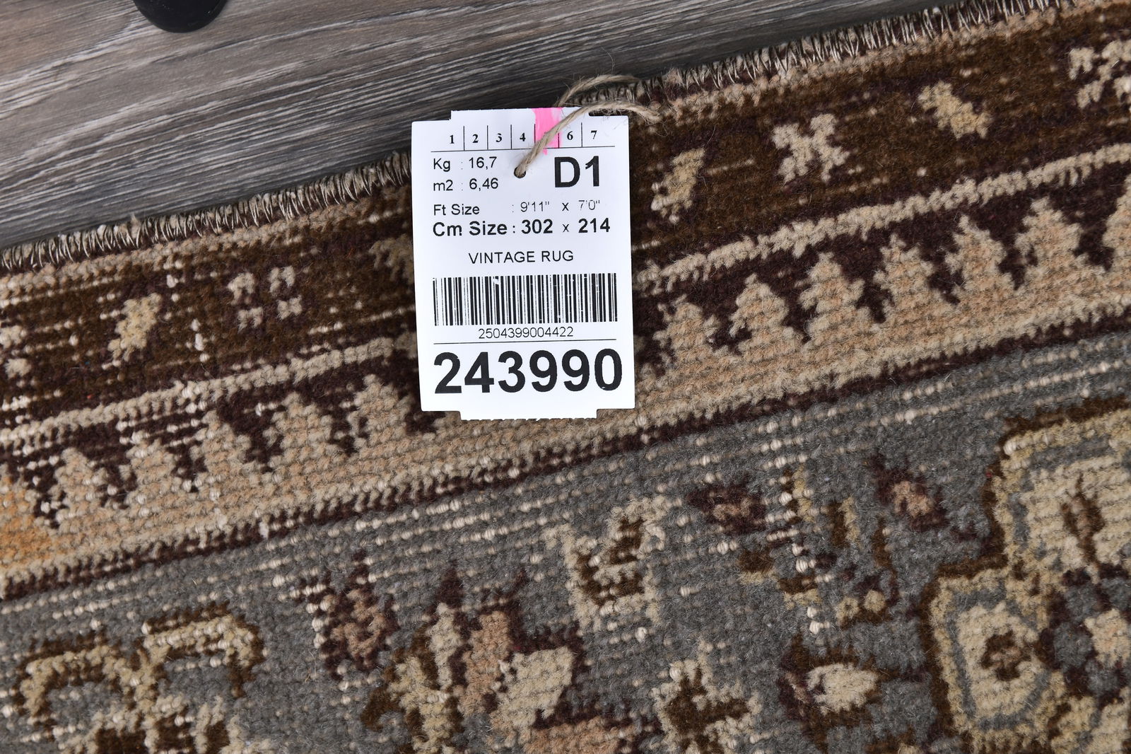 7'0'' x 9'10'' Handmade Vintage Wool Rug - 243990 - 14
