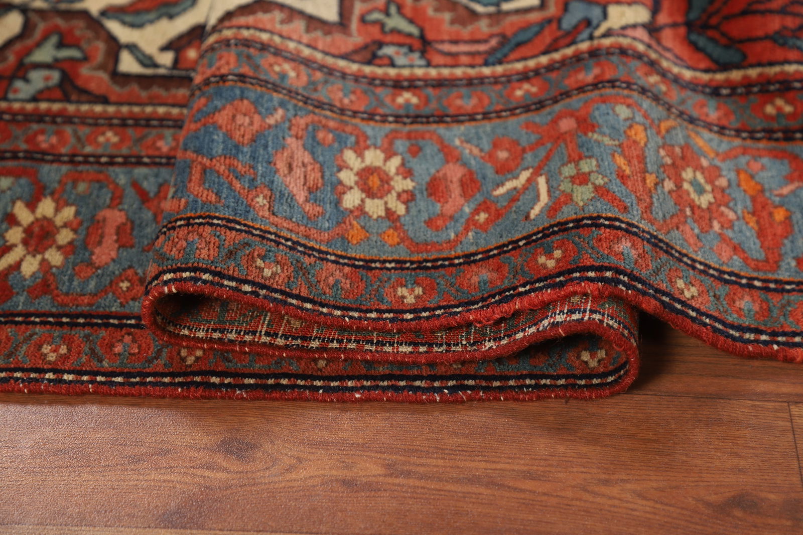 Pre-1900 Antique Vegetable Dye Sarouk Farahan Persian Rug 4x6 - 13