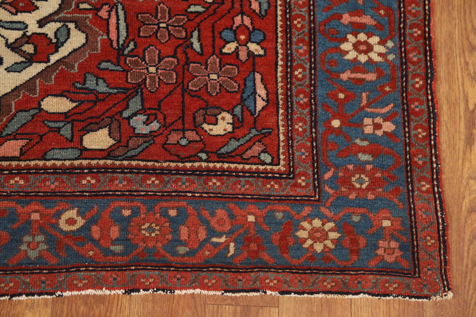 Pre-1900 Antique Vegetable Dye Sarouk Farahan Persian Rug 4x6 - 5
