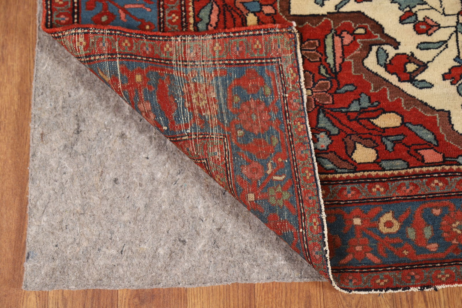 Pre-1900 Antique Vegetable Dye Sarouk Farahan Persian Rug 4x6 - 8