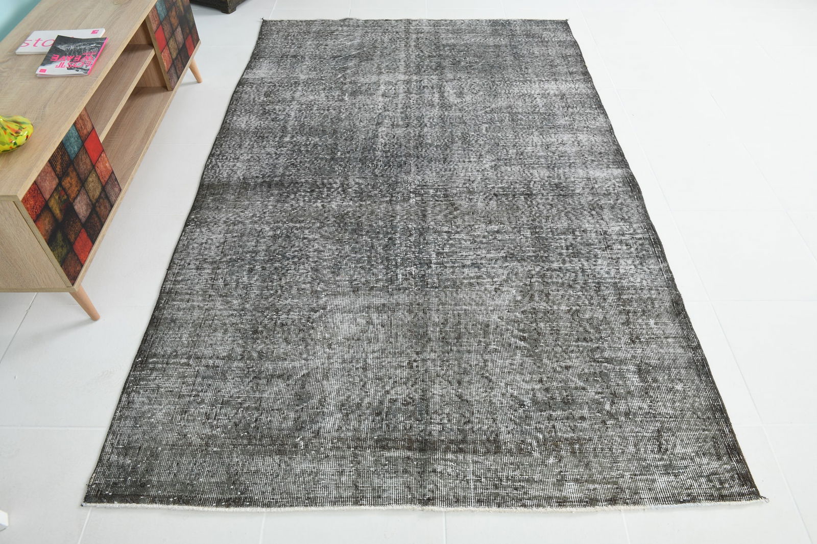 5'1'' x 8'1'' Handmade Vintage Wool Rug - 5047 - 4