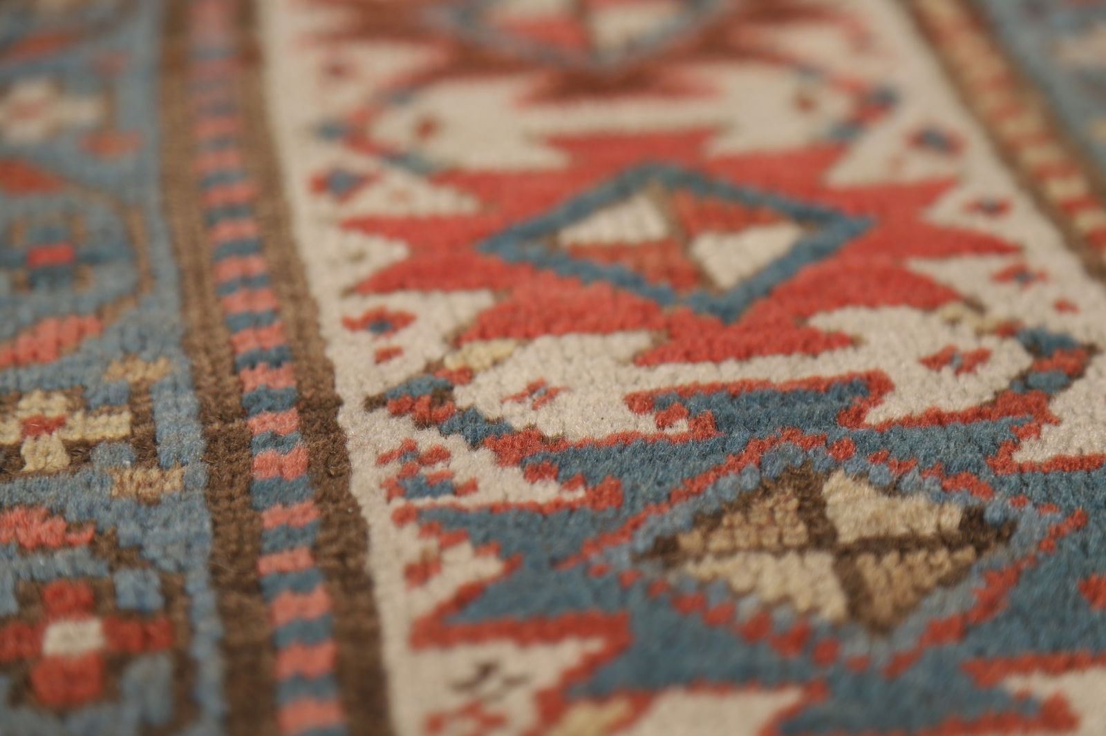 Pre-1900 Antique Vegetable Dye Kazak Oriental Area Rug 5x13 - 12