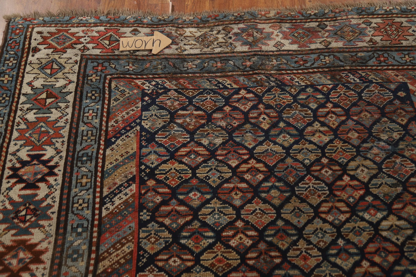 Pre-1900 Antique Vegetable Dye Kazak Oriental Area Rug 5x13 - 16