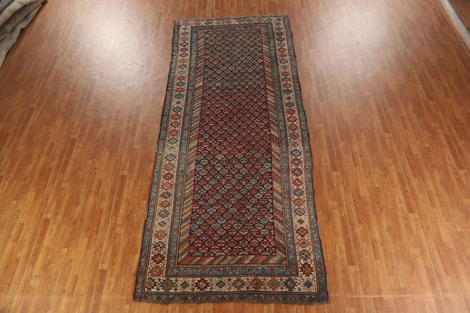 Pre-1900 Antique Vegetable Dye Kazak Oriental Area Rug 5x13 - 3