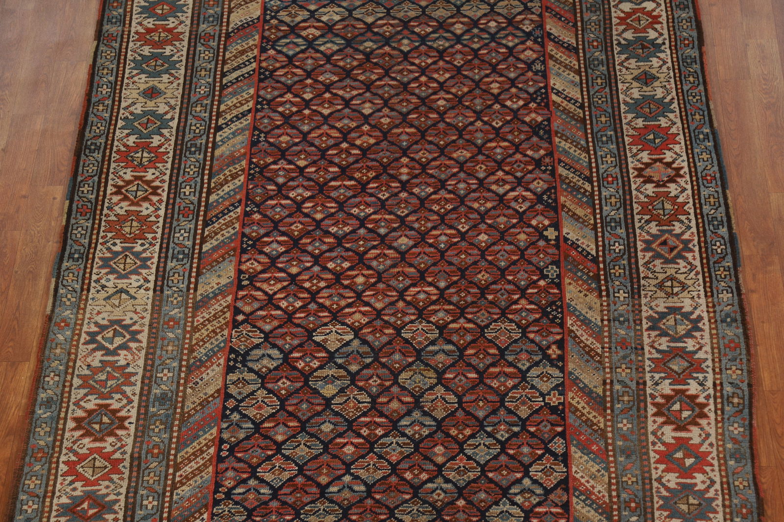 Pre-1900 Antique Vegetable Dye Kazak Oriental Area Rug 5x13 - 4