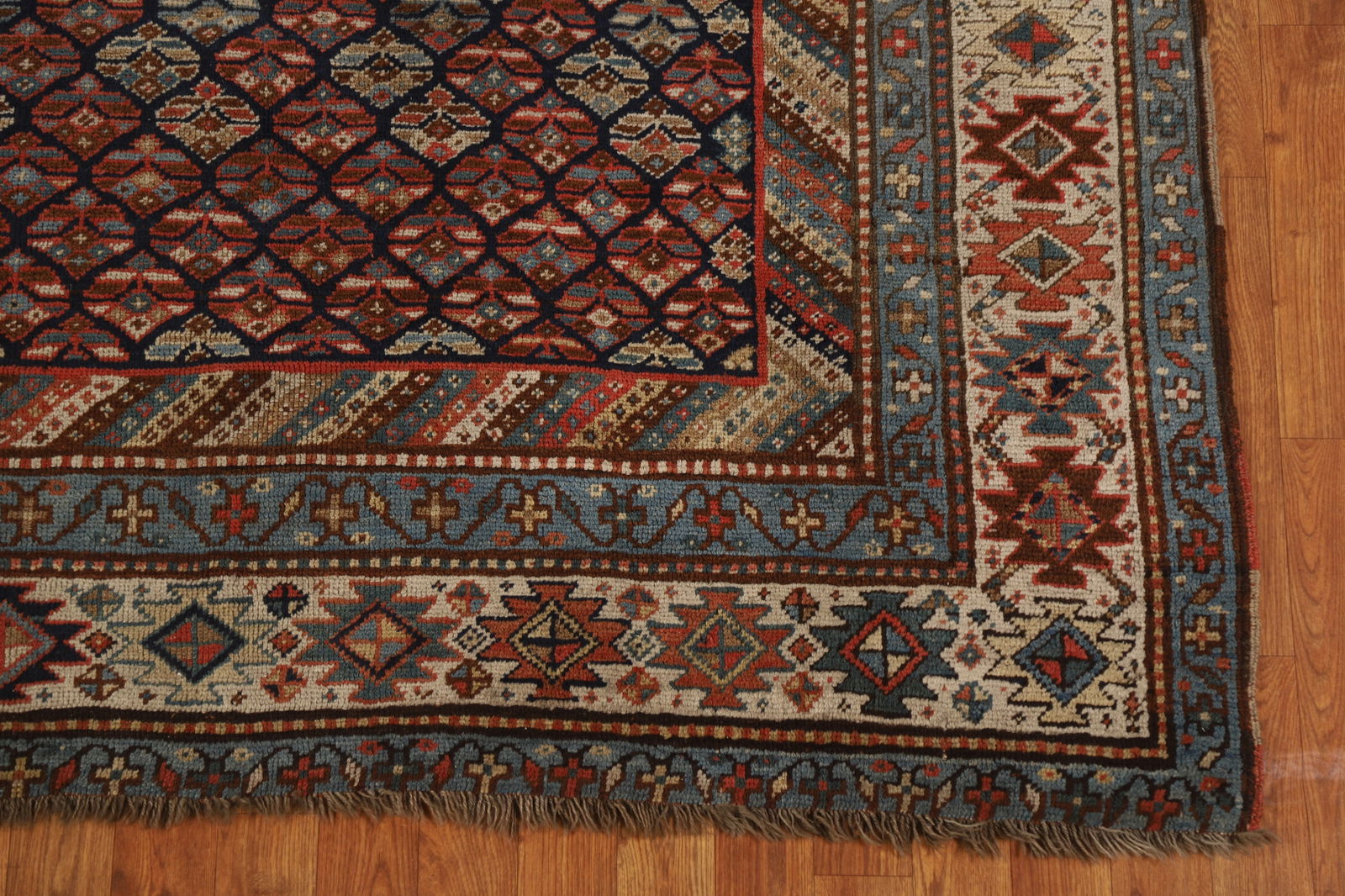 Pre-1900 Antique Vegetable Dye Kazak Oriental Area Rug 5x13 - 5