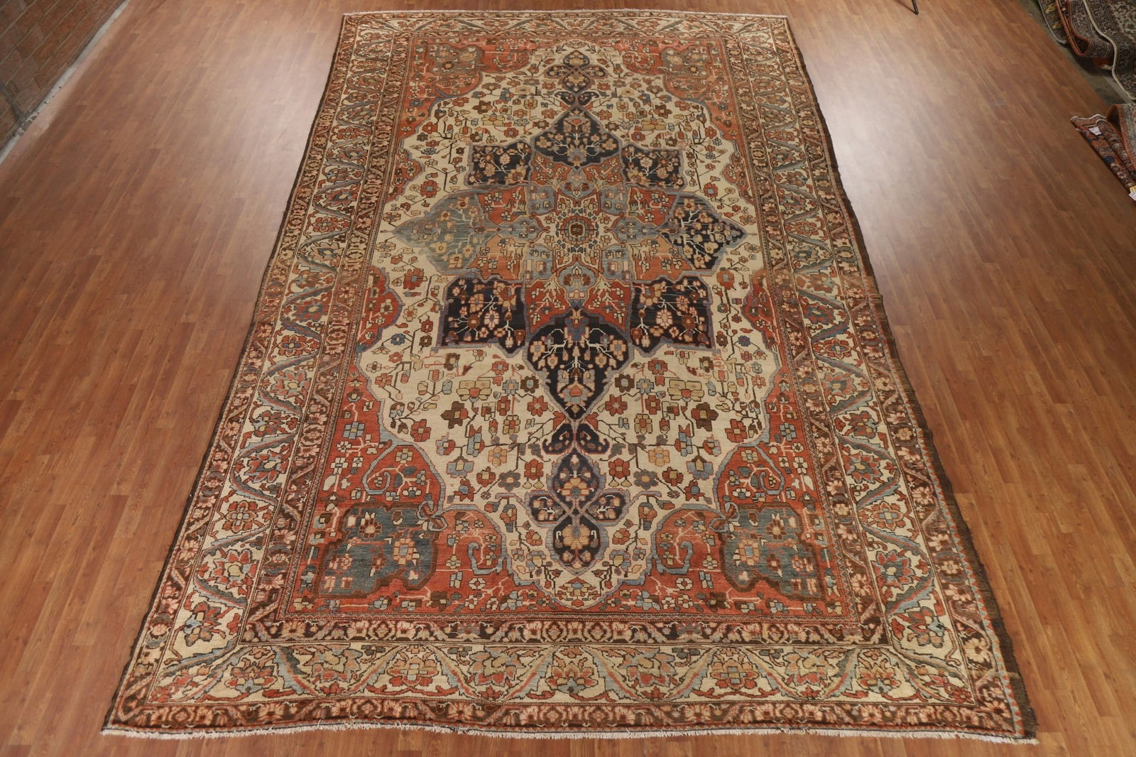 Antique Vegetable Dye Bakhtiari Persian Rug 11x18 - 3