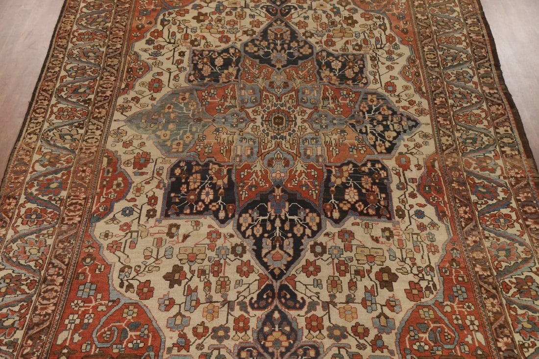 Antique Vegetable Dye Bakhtiari Persian Rug 11x18 - 4