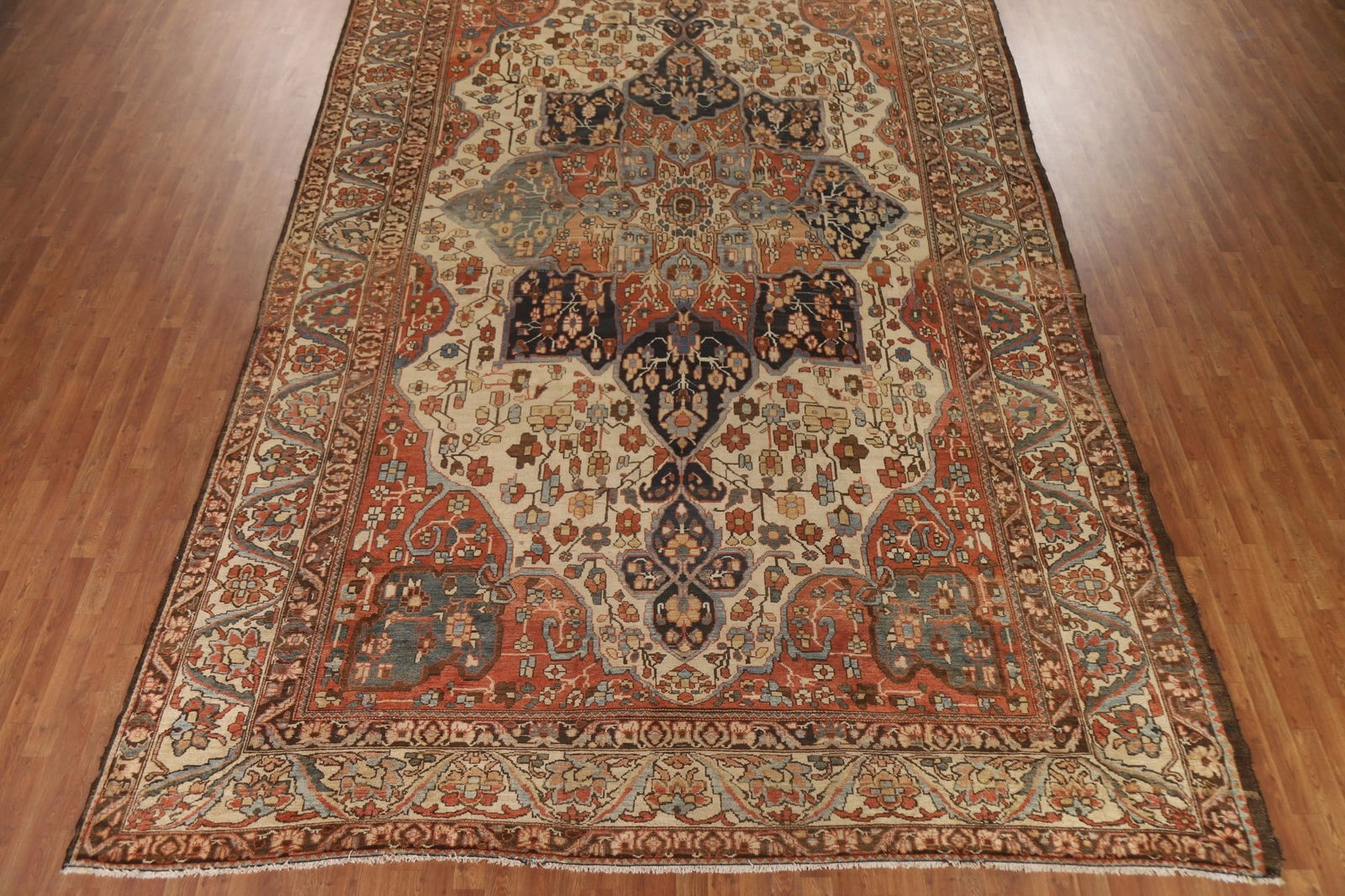 Antique Vegetable Dye Bakhtiari Persian Rug 11x18 - 6
