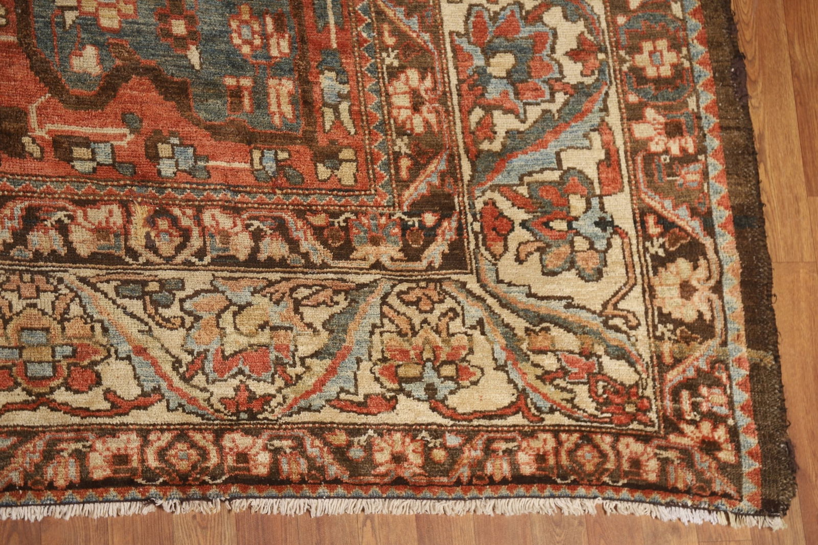 Antique Vegetable Dye Bakhtiari Persian Rug 11x18 - 7
