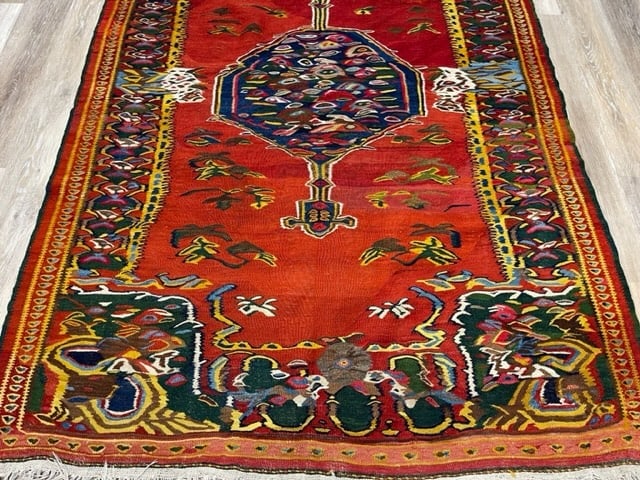 Antique Persian Senneh -Kurdistan Kilim rug-5118 - 2