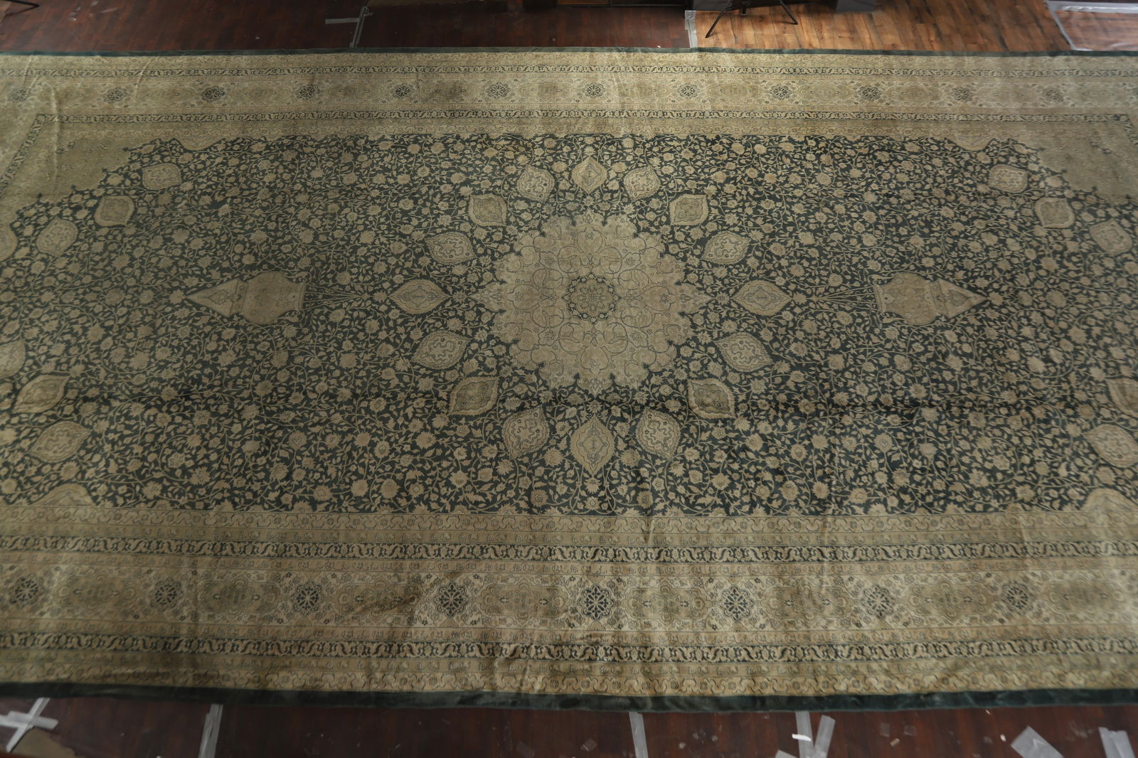 Pre-1900 Antique Vegetable Dye Mahal Signed Persian Large Rug 20x39 - 20