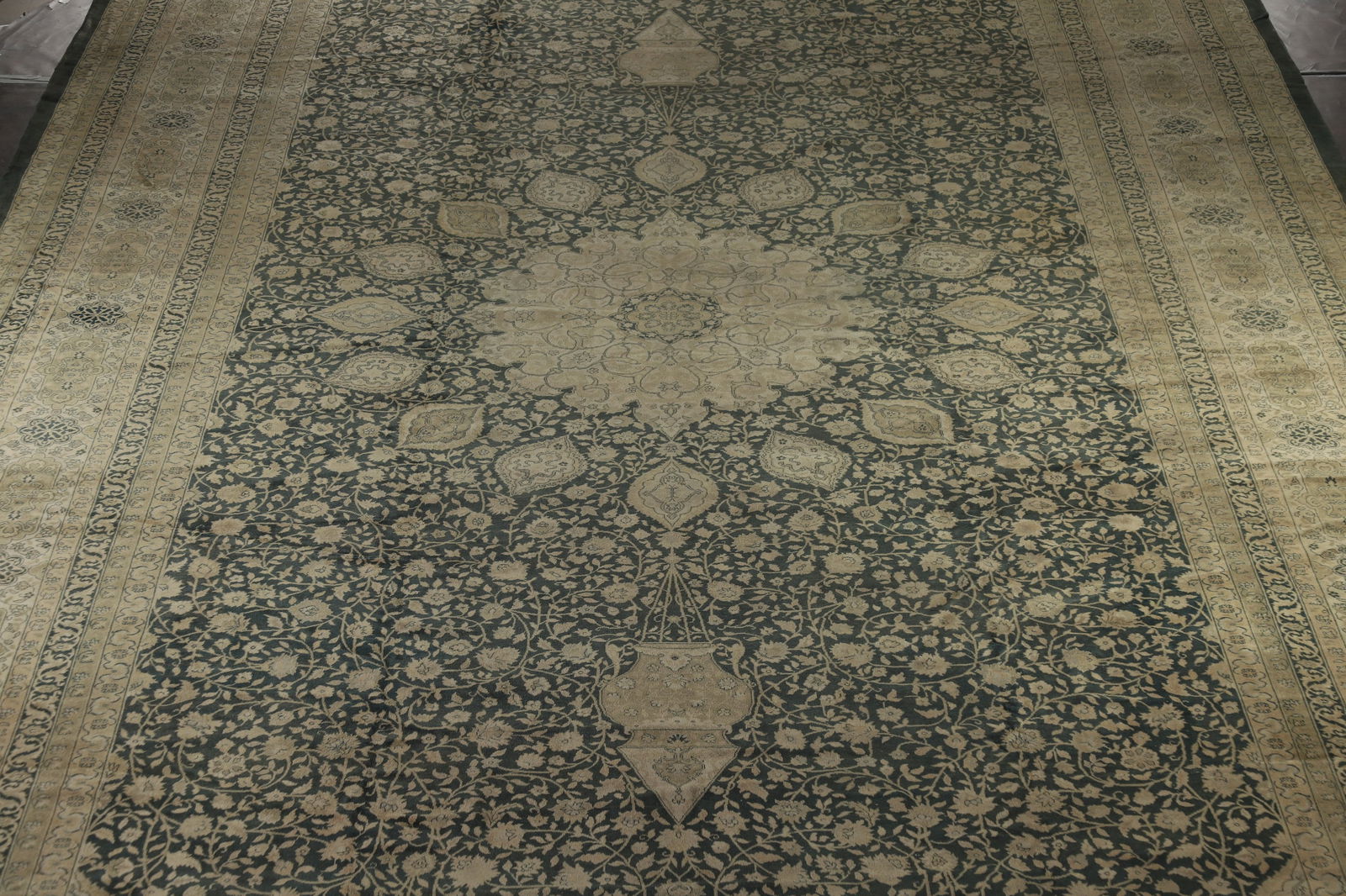 Pre-1900 Antique Vegetable Dye Mahal Signed Persian Large Rug 20x39 - 4