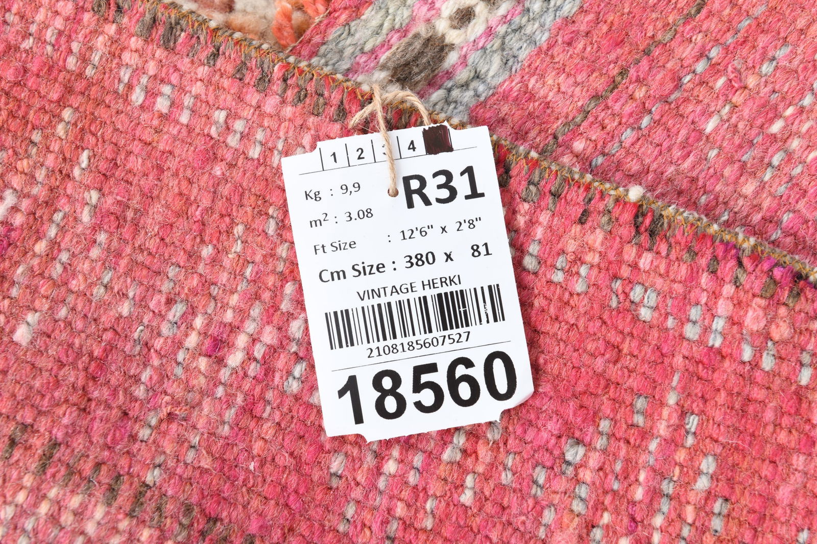 2'7'' x 12'5'' Vintage Wool Runner Rug - 18560 - 16