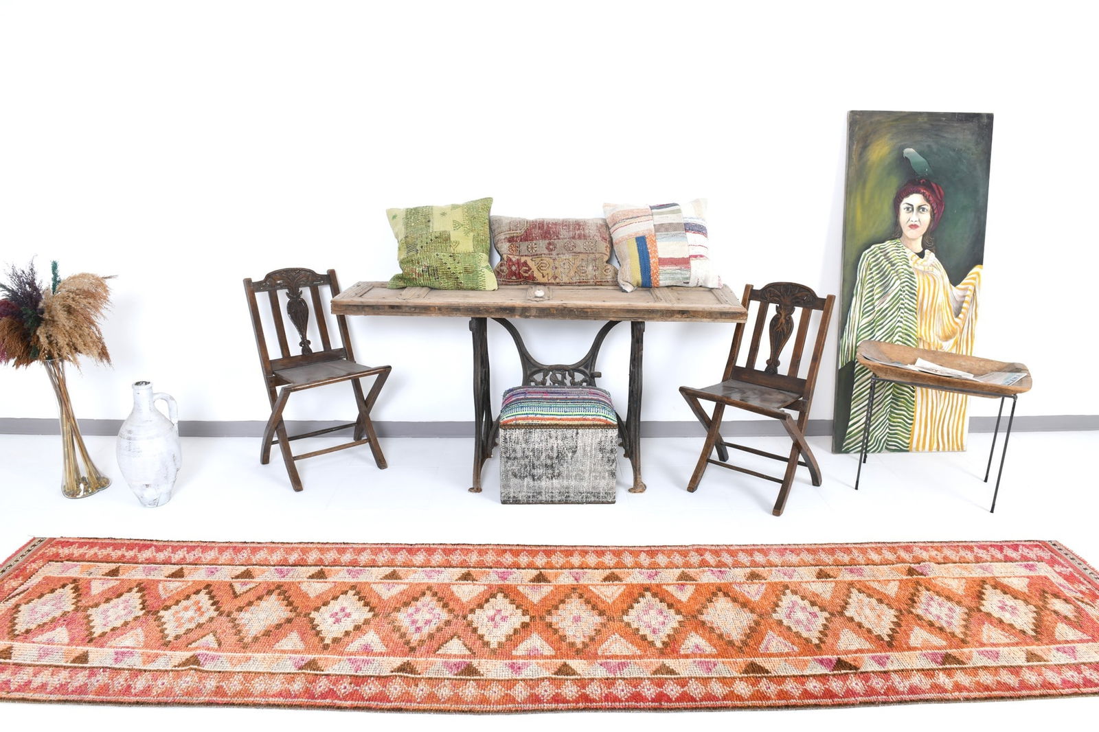 2'7'' x 12'5'' Vintage Wool Runner Rug - 18560 - 2