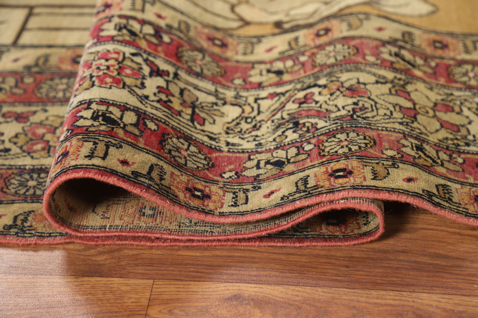 Pre-1900 Antique Vegetable Dye Kerman Persian Rug 4x7 - 15