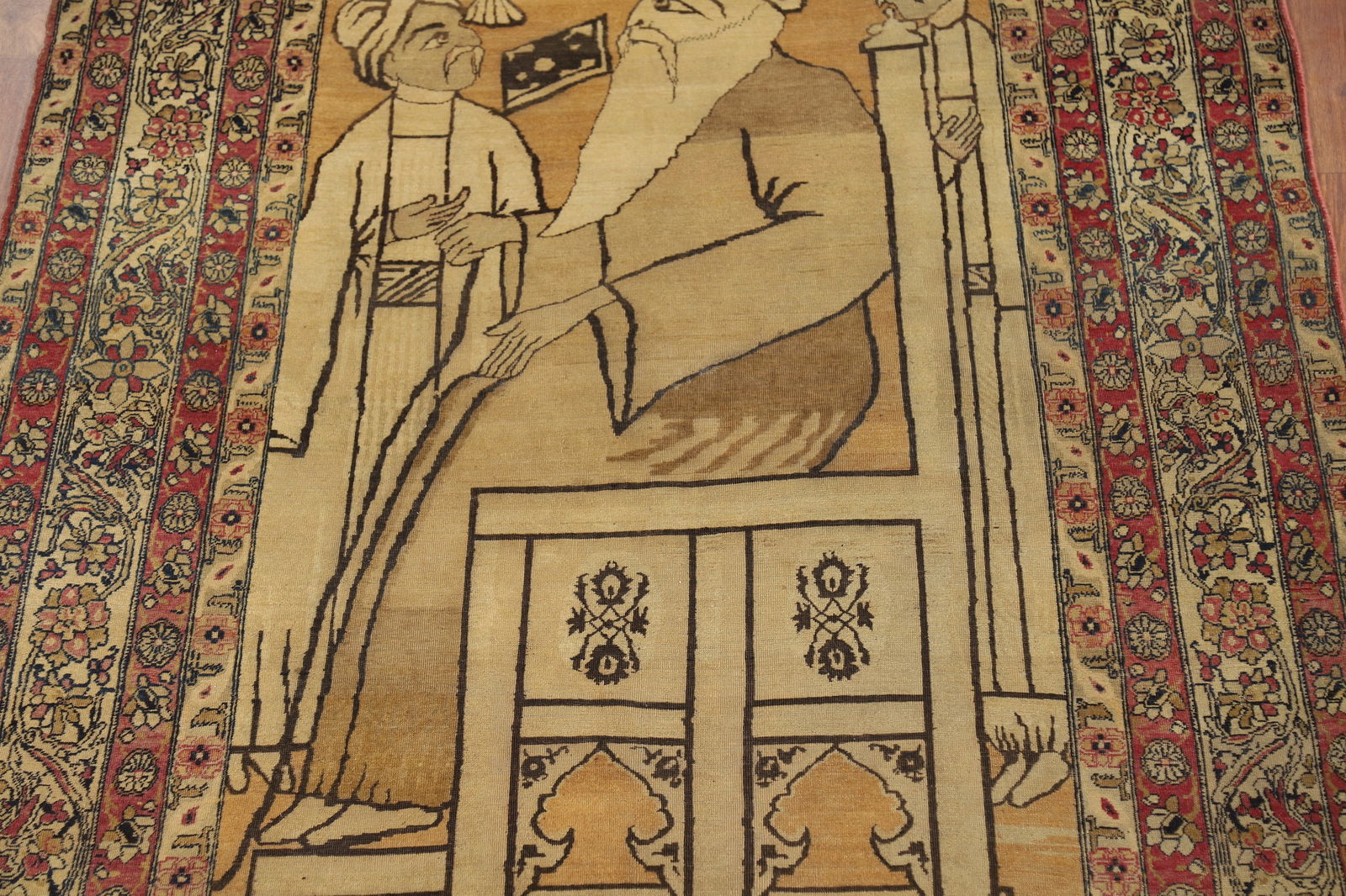 Pre-1900 Antique Vegetable Dye Kerman Persian Rug 4x7 - 4