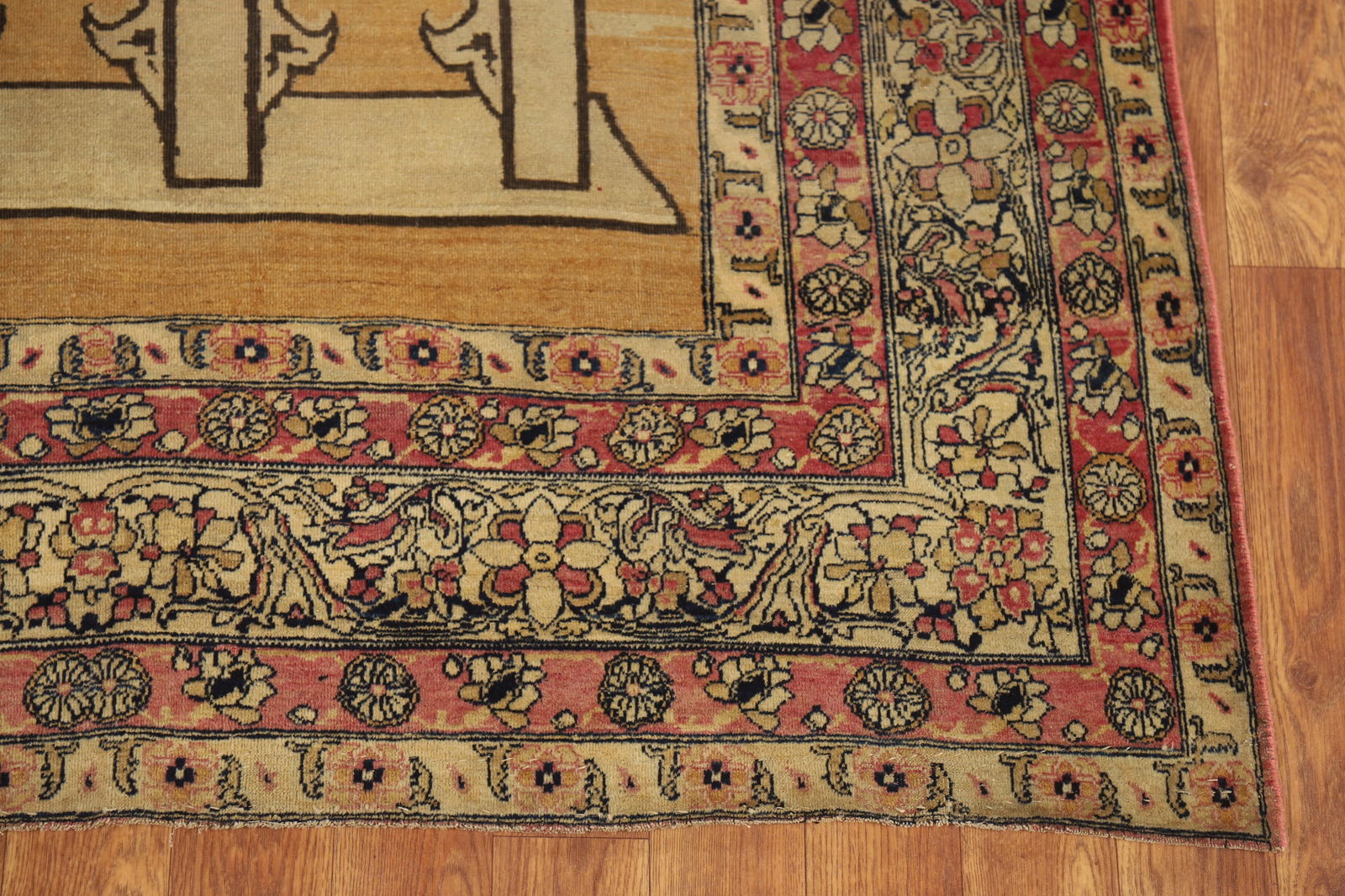 Pre-1900 Antique Vegetable Dye Kerman Persian Rug 4x7 - 5