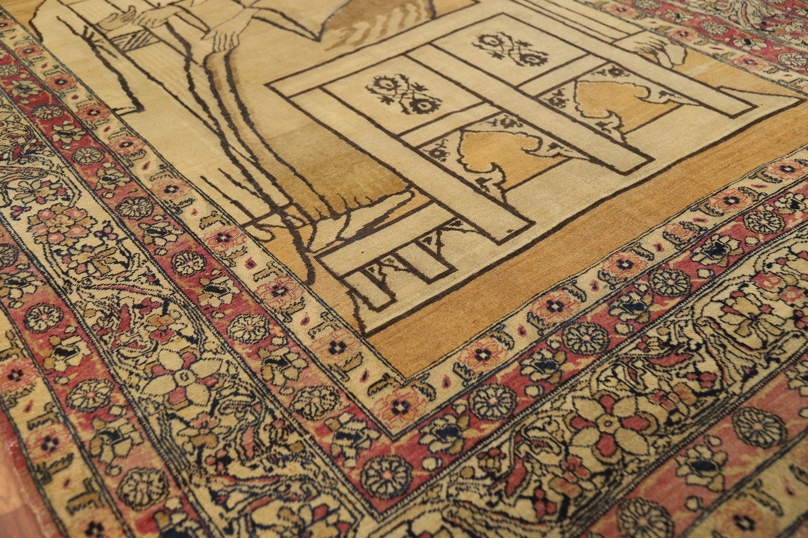 Pre-1900 Antique Vegetable Dye Kerman Persian Rug 4x7 - 6