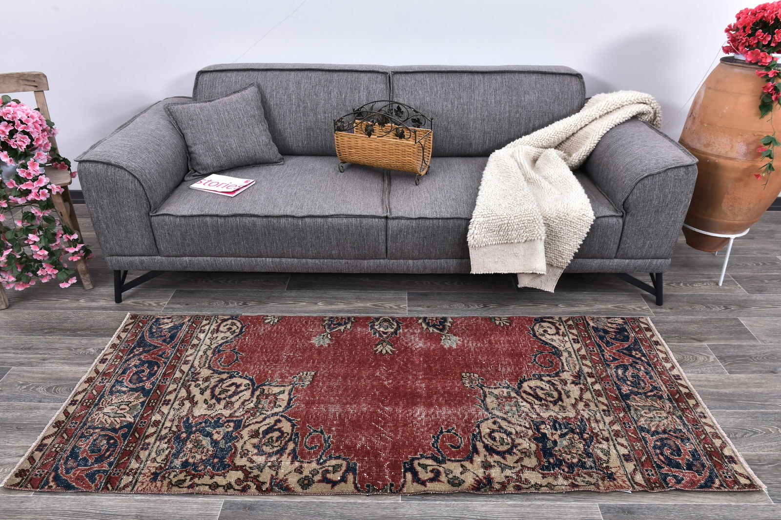 2'7'' x 6'9'' Decorative Vintage Rug - 243965: Title: 2'7'' x 6'9'' Decorative Vintage Rug - 243965 Description:2'7'' x 6'9'' Decorative Vintage Rug - 243965 Origin:Turkiye Date/Period:1960-90 Materials:Wool,Cotton Dimension:2'7''x6'9'' ft, 80x206