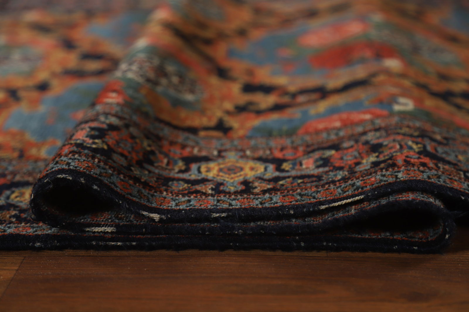 Antique Vegetable Dye Senneh Persian Runner Rug 3x19 - 14