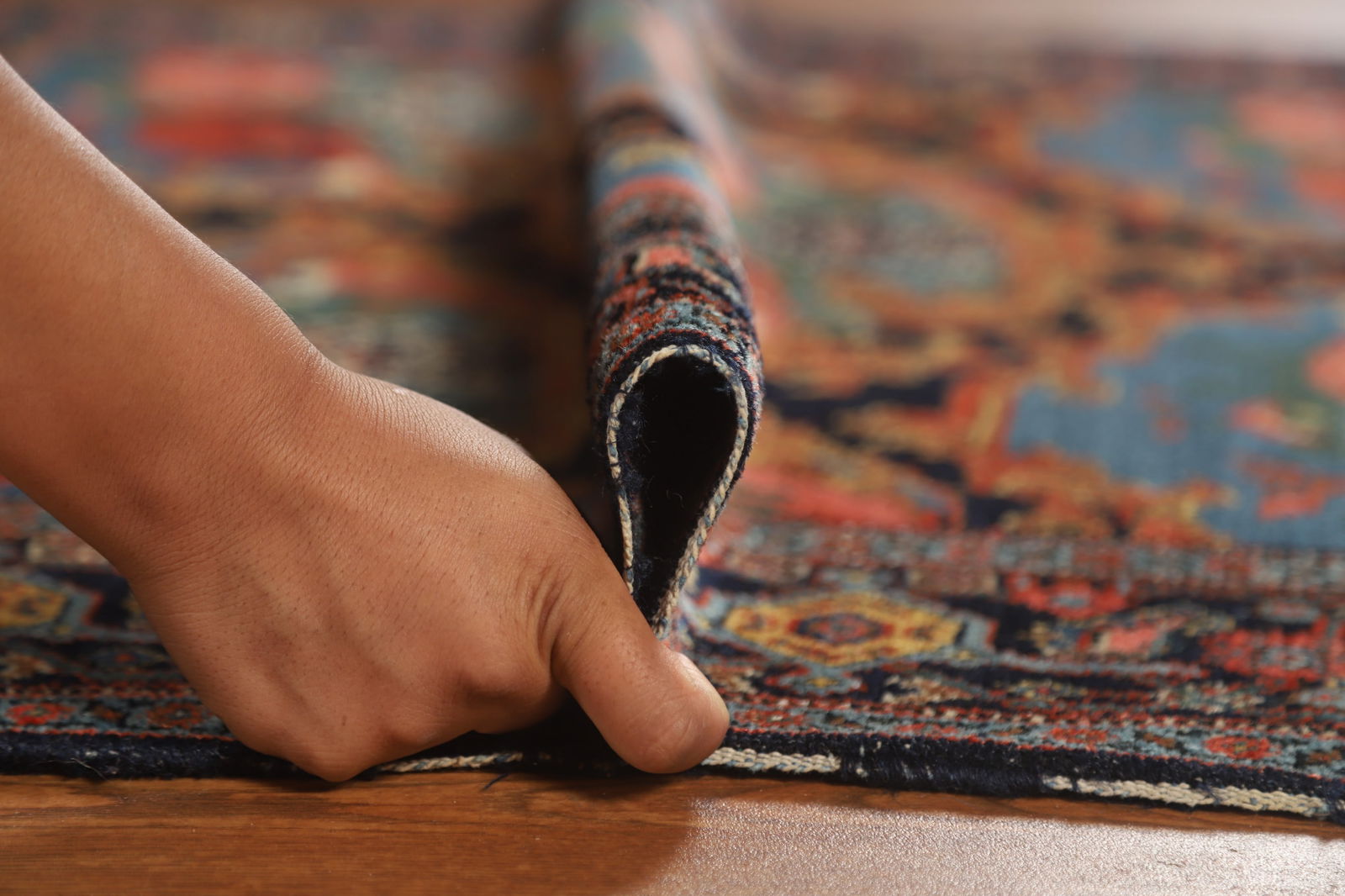 Antique Vegetable Dye Senneh Persian Runner Rug 3x19 - 19