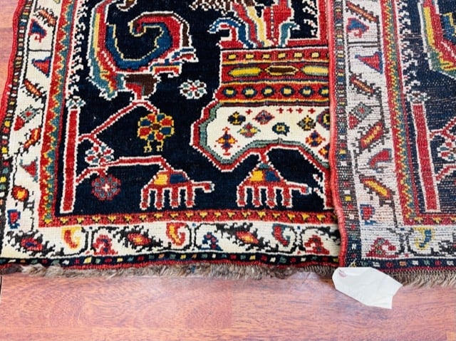 Antique Unusual Crown Bakhtiari Runner-307 - 10