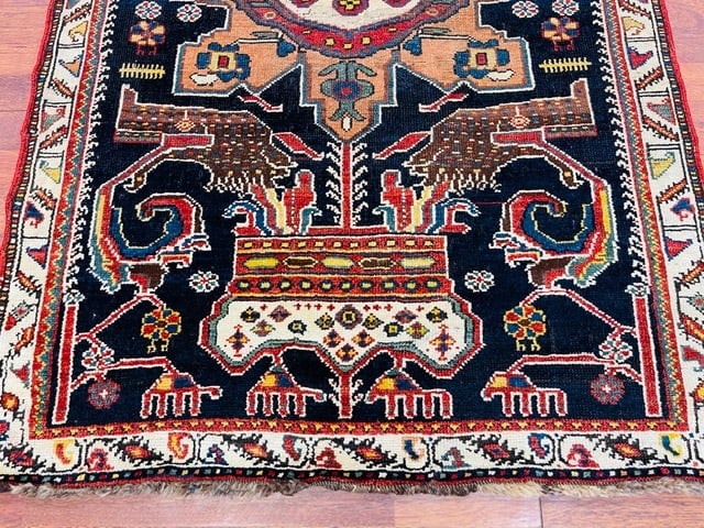 Antique Unusual Crown Bakhtiari Runner-307 - 2
