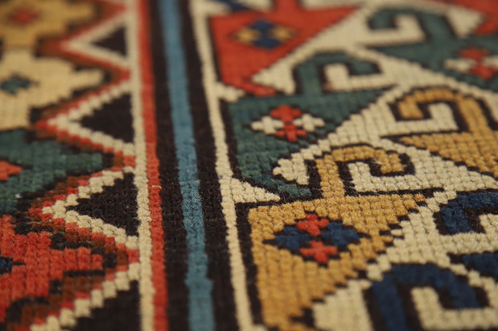 Pre-1900 Antique Wool Handmade Kazak Vegetable Dye Rug 4x8 - 11