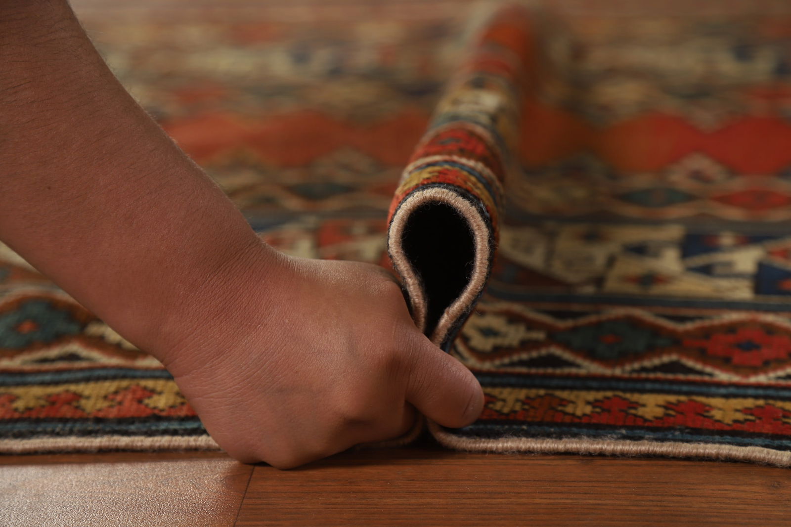 Pre-1900 Antique Wool Handmade Kazak Vegetable Dye Rug 4x8 - 20